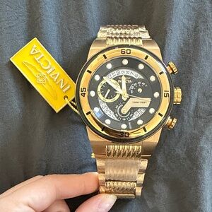 Invicta Gold and Black Dive Watch